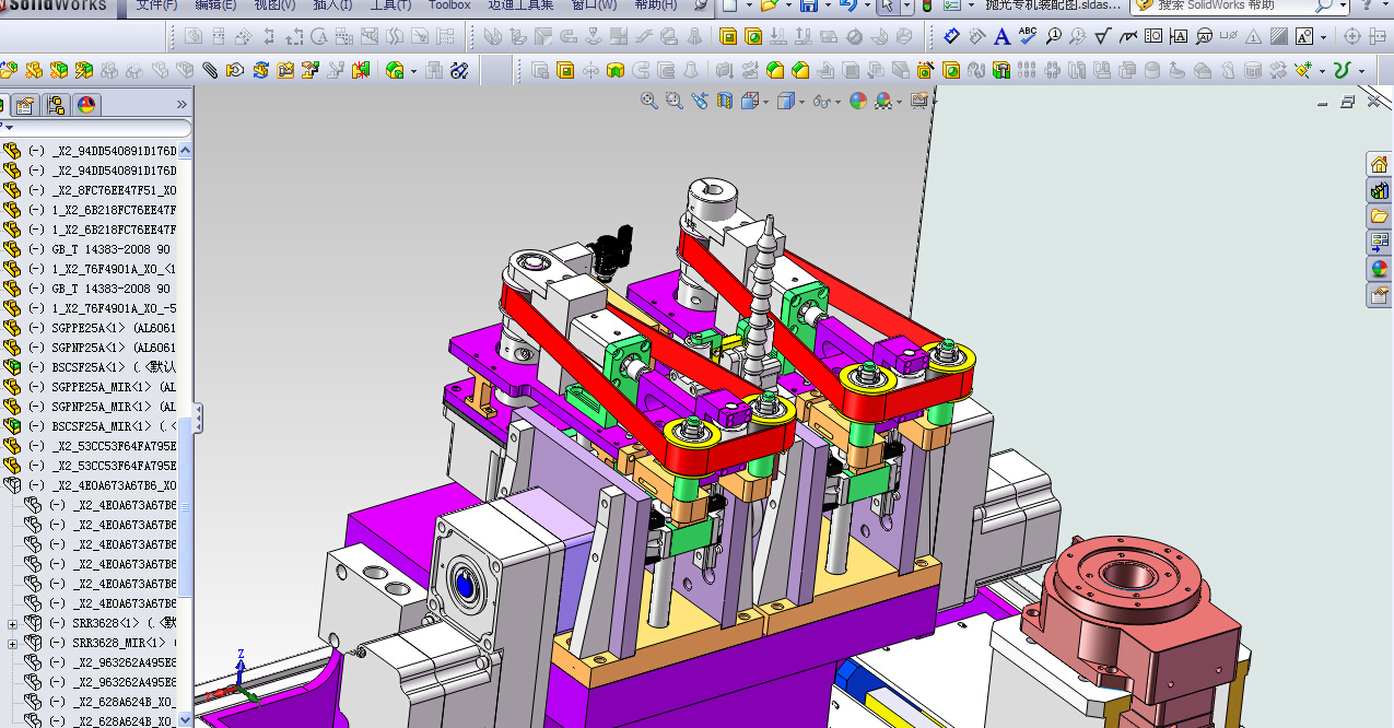 抛光专机(高精度抛光机设备) 3D模型SolidWorks三维设计图