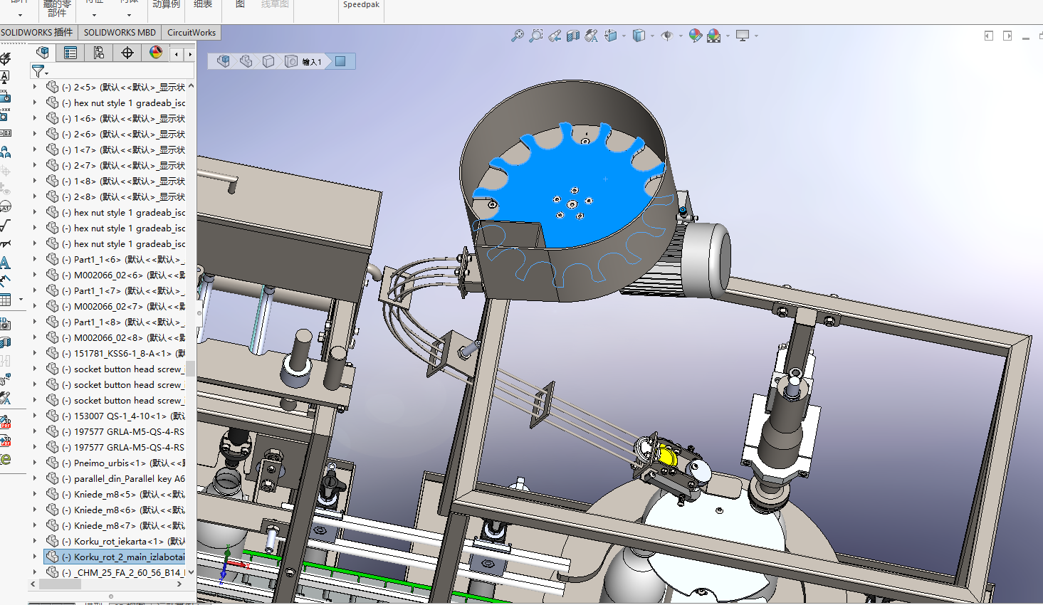 灌装封盖自动线 3D模型SolidWorks三维设计图