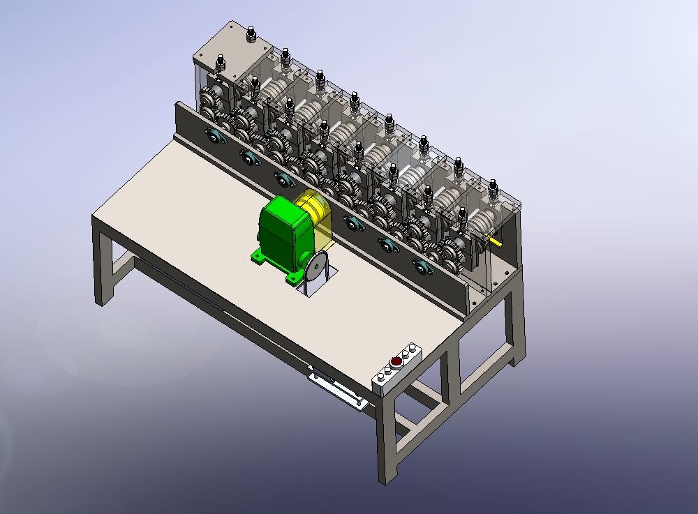 滚压校直机(矫直机) 3D模型SolidWorks三维设计图