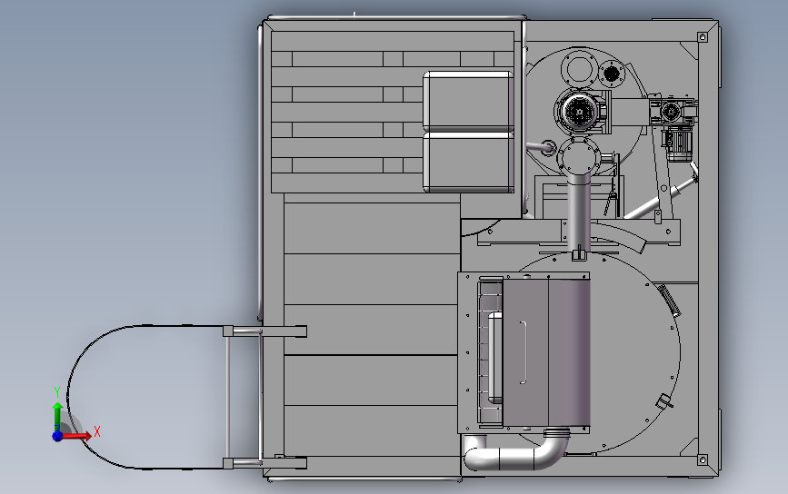滚筒式搅拌机3D模型SolidWorks三维设计图