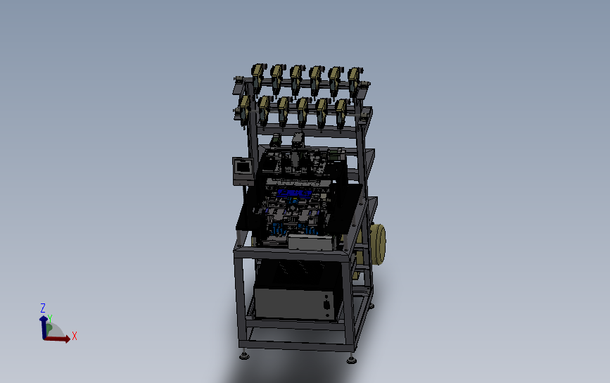 抛掷绕线机 3D模型SolidWorks三维设计图