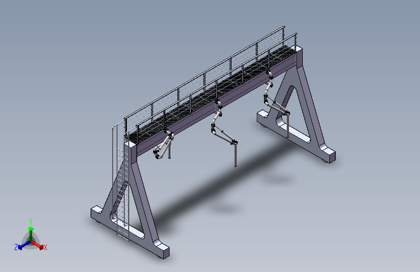 罐车加油平台 3D模型SolidWorks三维设计图