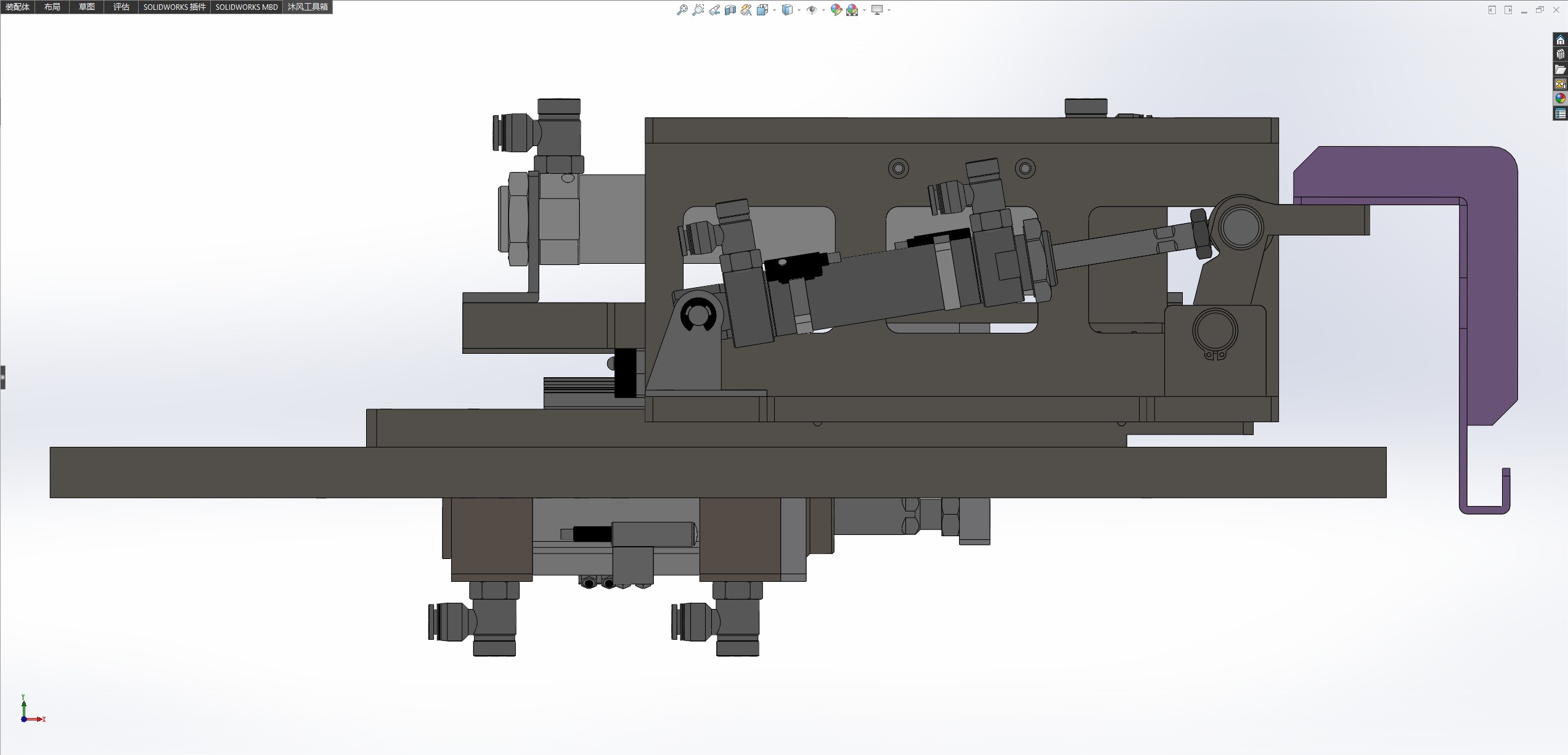 侧面纸箱折盒机构