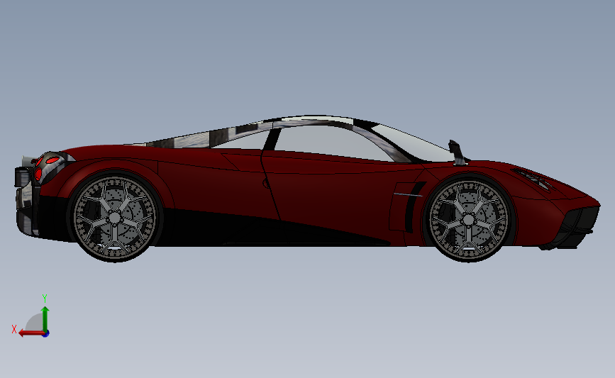 帕加尼Huayra超跑 3D模型SolidWorks三维设计图