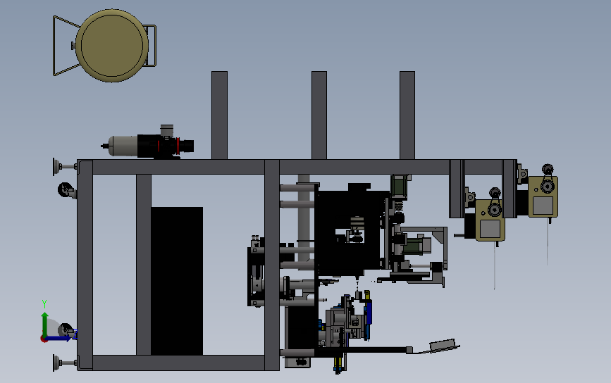 抛掷绕线机 3D模型SolidWorks三维设计图