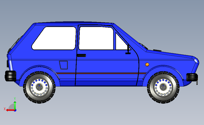 南斯拉夫汽车(Yugo老车) 3D模型SolidWorks三维设计图