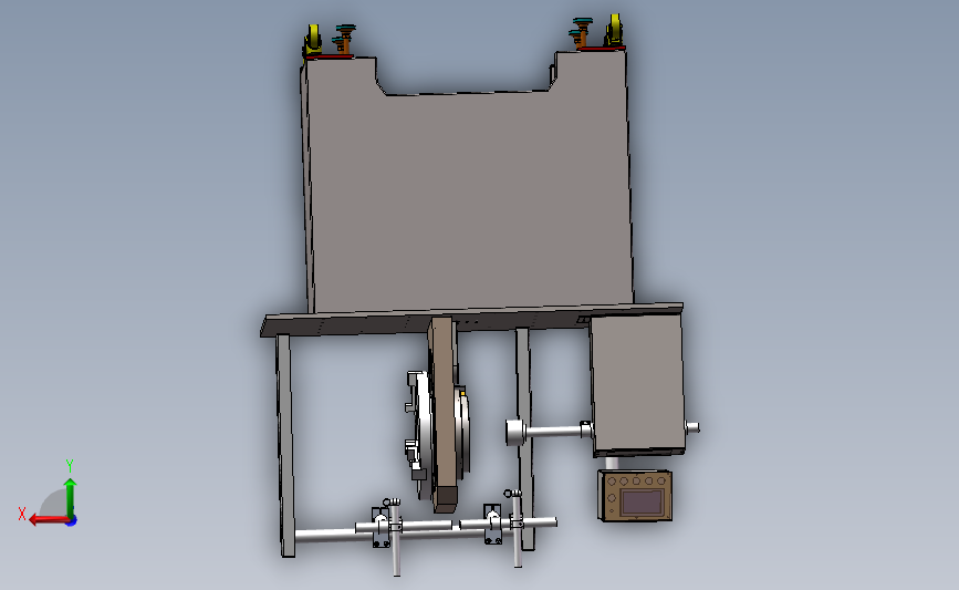排气管中心回转机 3D模型SolidWorks三维设计图