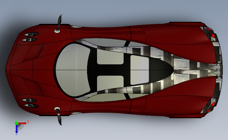 帕加尼Huayra超跑 3D模型SolidWorks三维设计图
