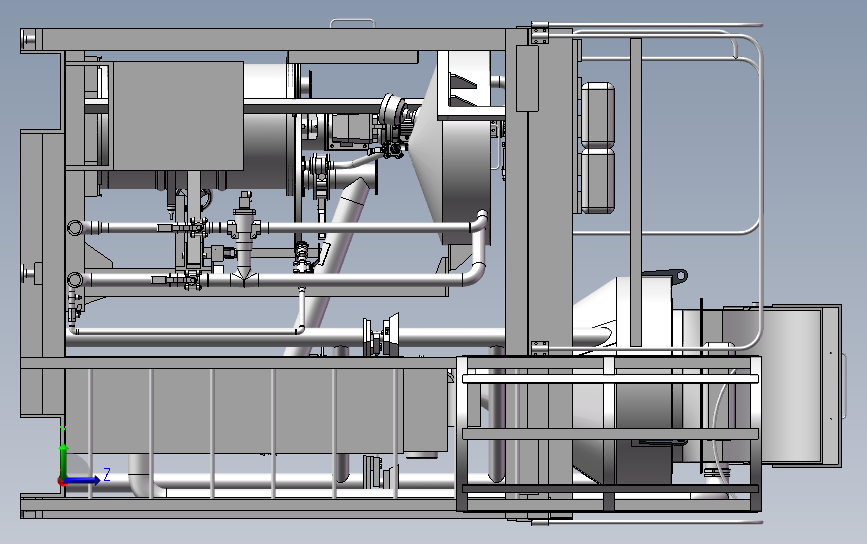 滚筒式搅拌机3D模型SolidWorks三维设计图