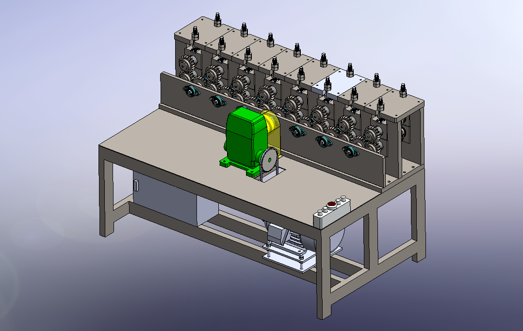 滚压校直机(矫直机) 3D模型SolidWorks三维设计图