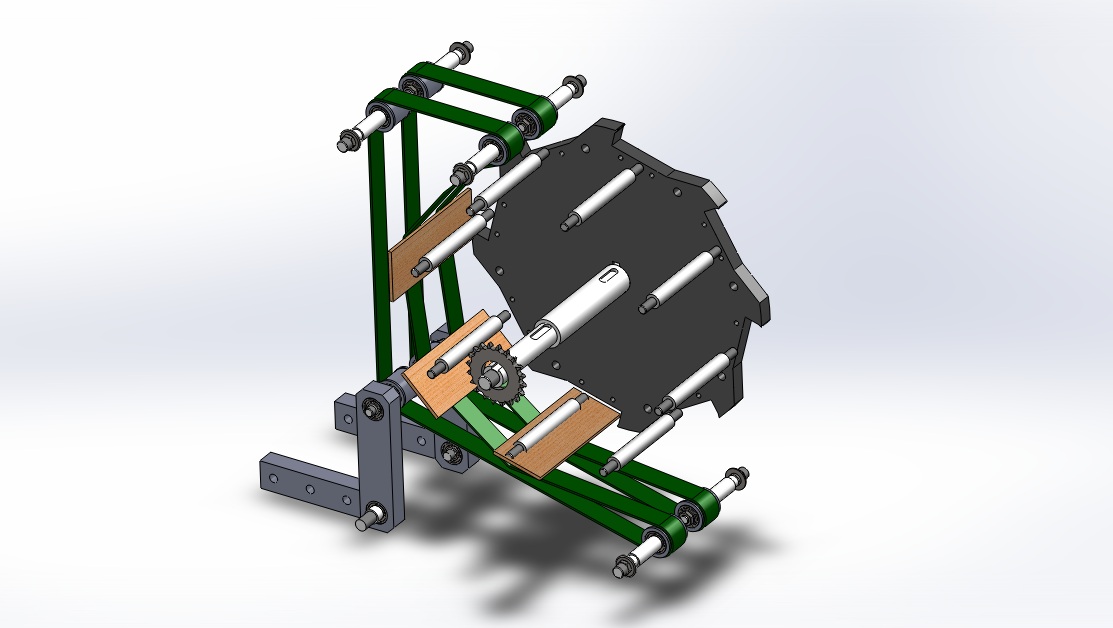 木板条切割机 3D模型SolidWorks三维设计图