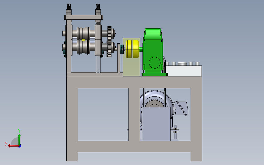 滚压校直机(矫直机) 3D模型SolidWorks三维设计图