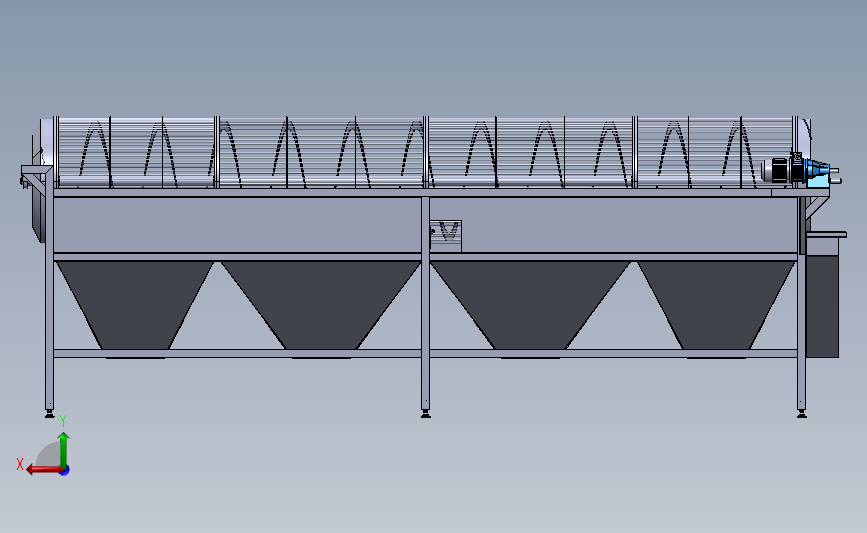 滚筒分级机(果蔬加工机械)3D模型SolidWorks三维设计图