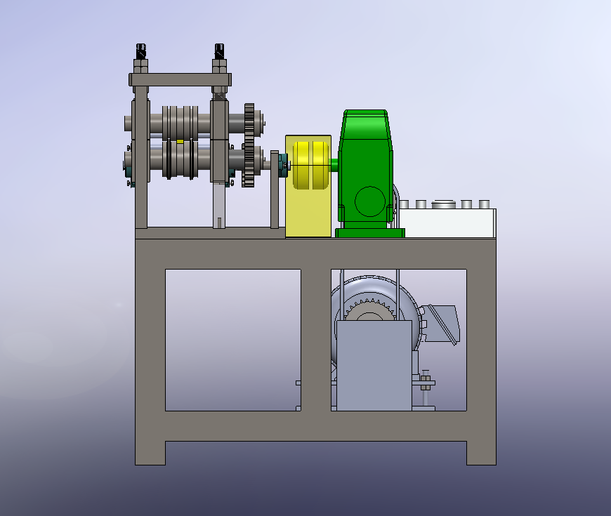 滚压校直机(矫直机) 3D模型SolidWorks三维设计图