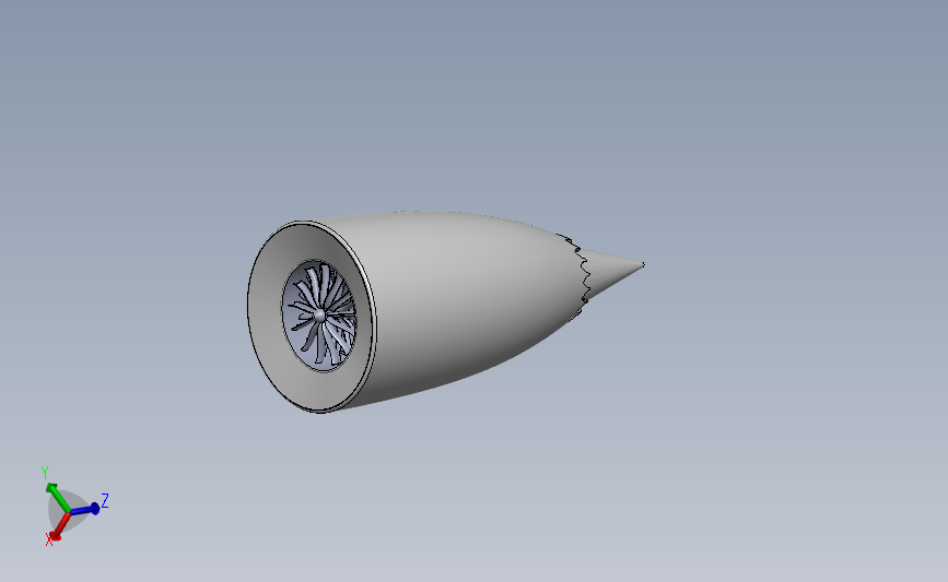 喷气式发动机 3D模型SolidWorks三维设计图