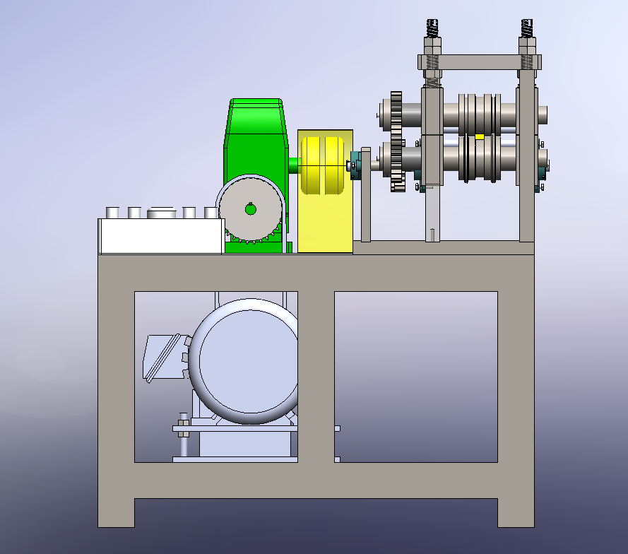 滚压校直机(矫直机) 3D模型SolidWorks三维设计图