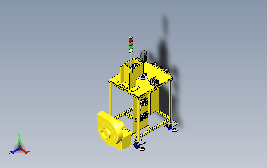 抛光机 3D模型SolidWorks三维设计图