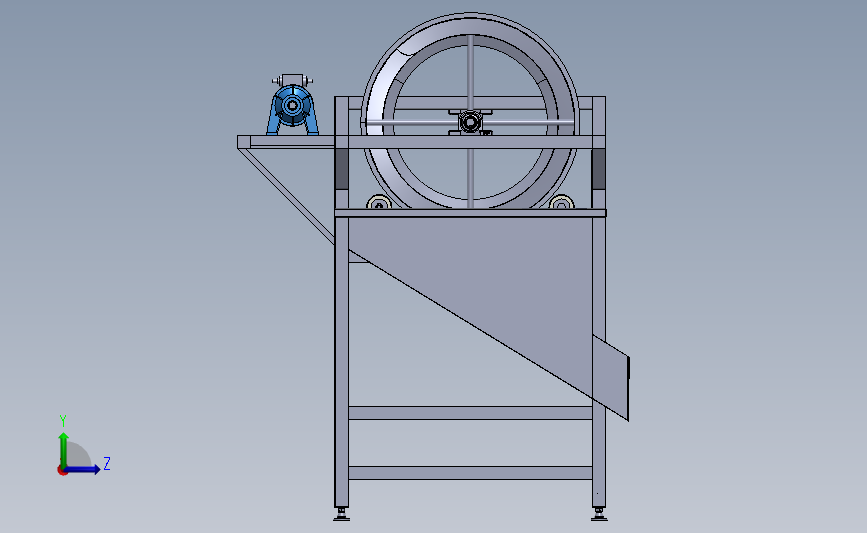 滚筒分级机(果蔬加工机械)3D模型SolidWorks三维设计图
