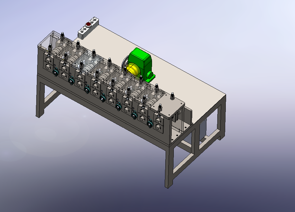 滚压校直机(矫直机) 3D模型SolidWorks三维设计图