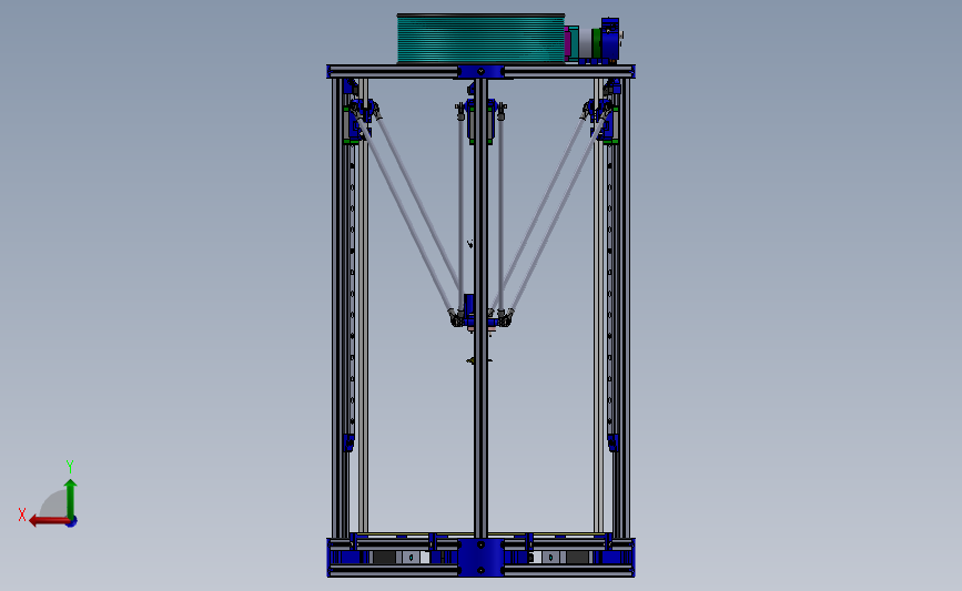 高智能化三角洲3D打印机 3D模型SolidWorks三维设计图
