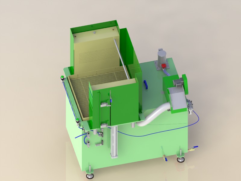 工业水洗设备 3D模型SolidWorks三维设计图ProE设计