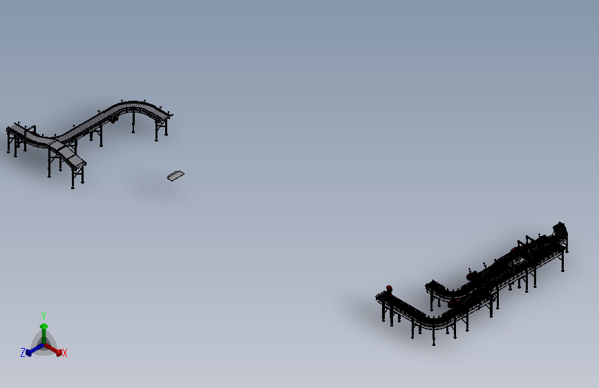 环形输送带(两款) 3D模型SolidWorks三维设计图
