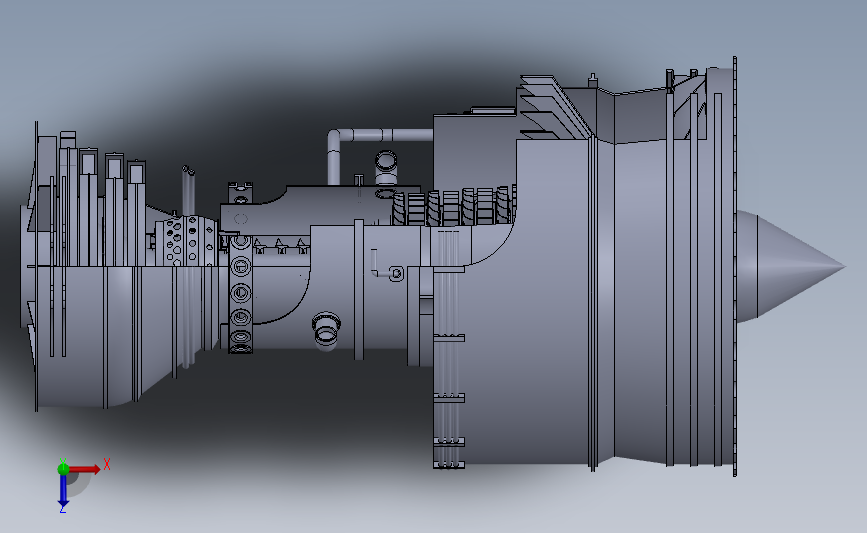 航空发动机的扇叶流体分析模拟3D模型SolidWorks三维设计图