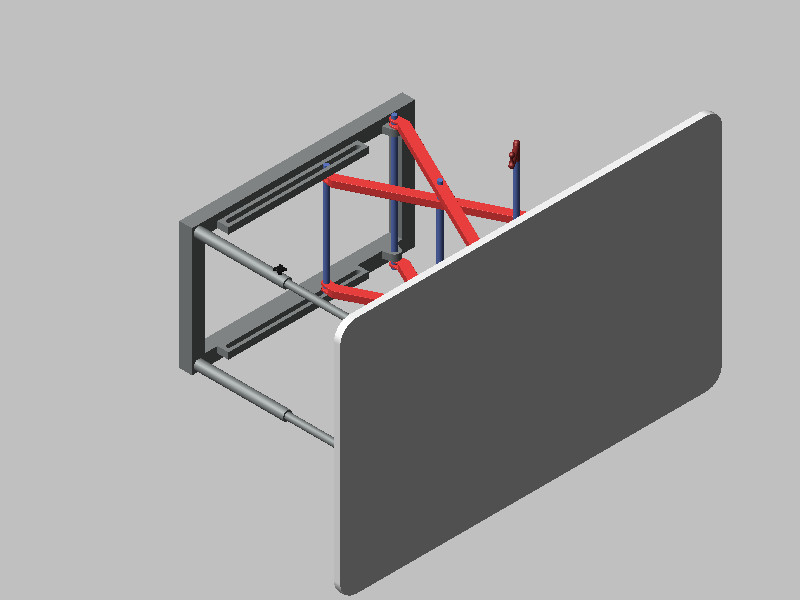 工作台高度调整机构 3D模型SolidWorks三维设计图