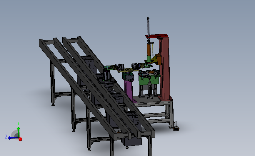 过滤器头部压装机 3D模型SolidWorks三维设计图