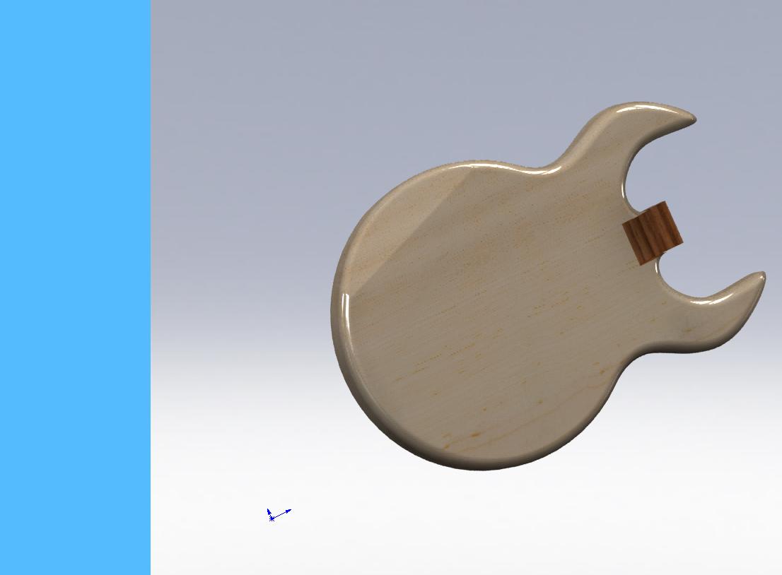 吉他 3D模型SolidWorks三维设计图