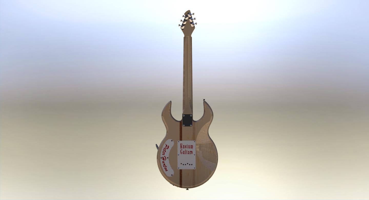 吉他 3D模型SolidWorks三维设计图