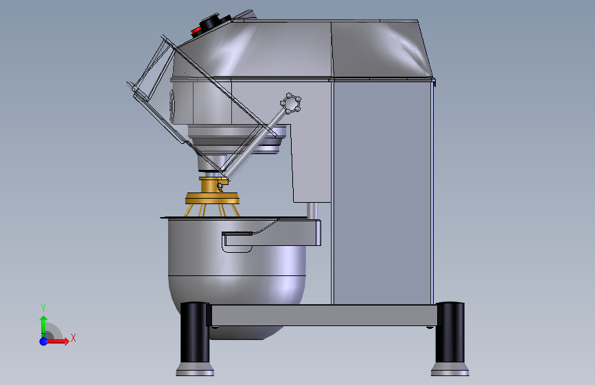 和面机3D模型SolidWorks三维设计图