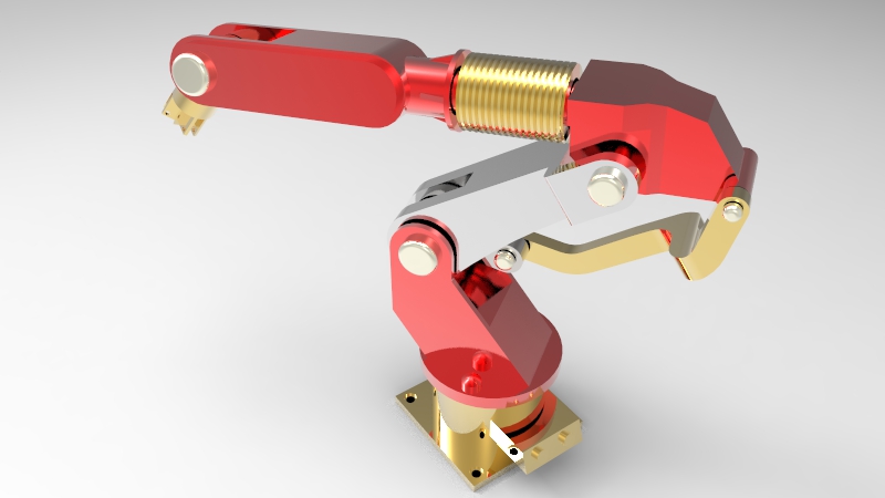 工业机械臂 3D模型SolidWorks三维设计图