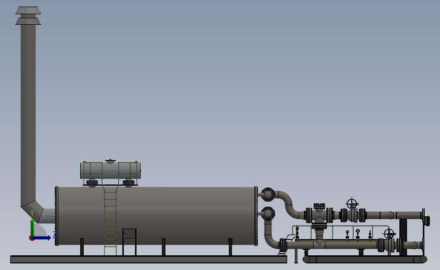 红外线加热器测量流量站(SW设计) 3D模型SolidWorks三维设计图
