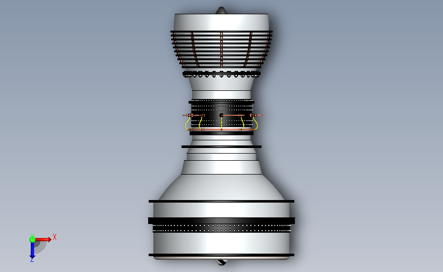 航模发动机3D模型SolidWorks三维设计图