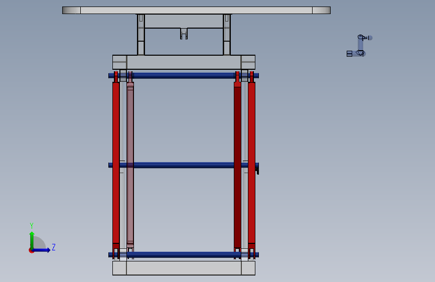 工作台高度调整机构 3D模型SolidWorks三维设计图