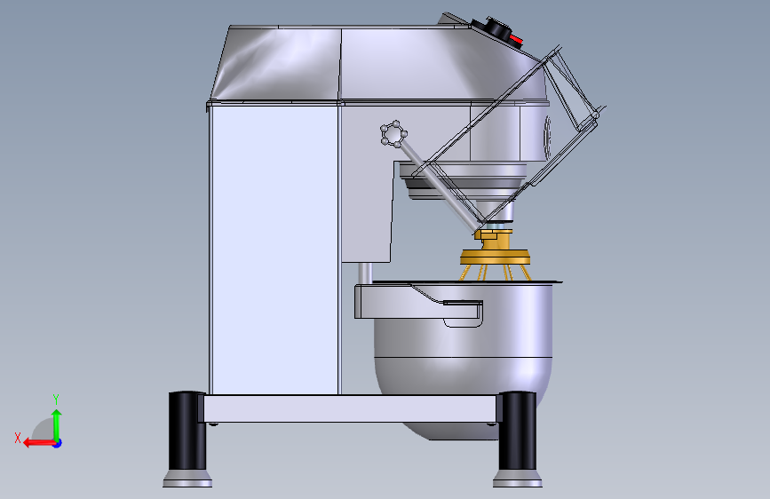 和面机3D模型SolidWorks三维设计图