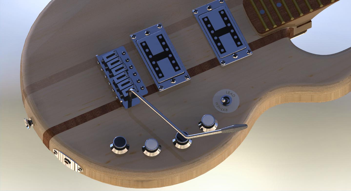 吉他 3D模型SolidWorks三维设计图