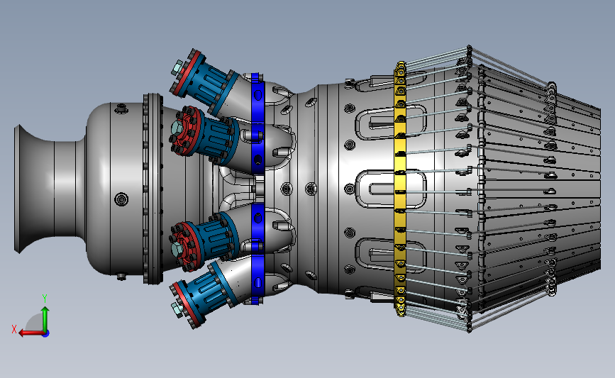 航空发动机(飞机涡轮发动机) 3D模型SolidWorks三维设计图