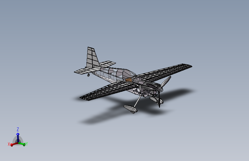 航模飞机3D模型SolidWorks三维设计图