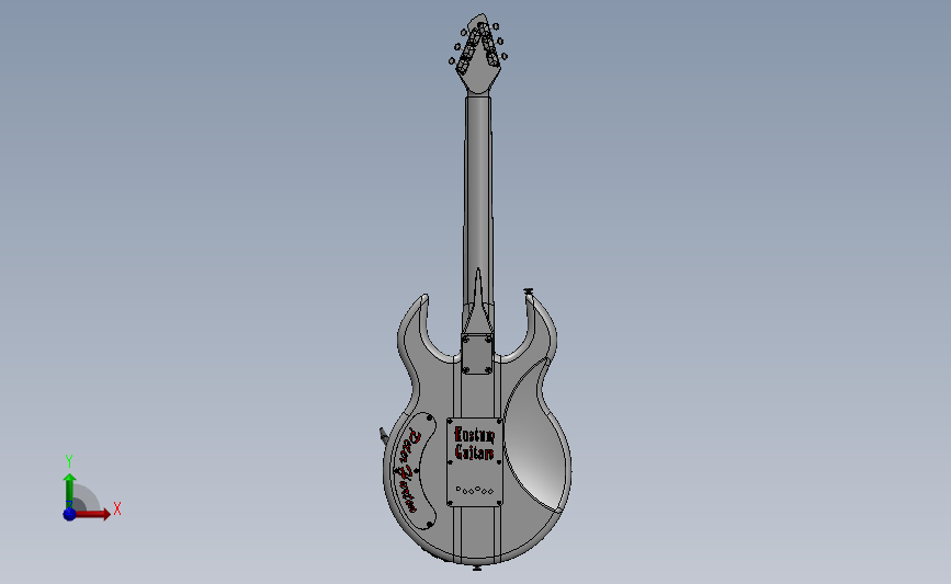 吉他 3D模型SolidWorks三维设计图
