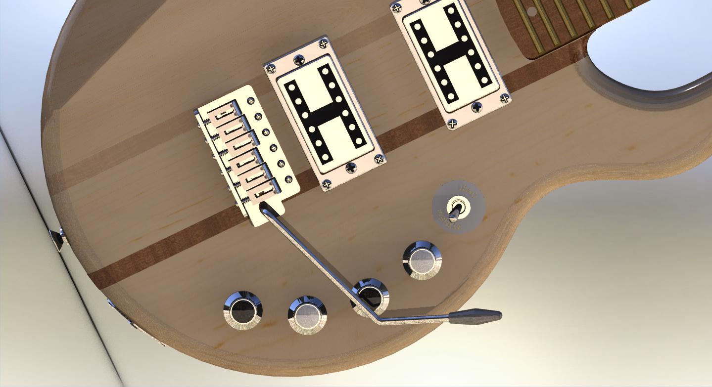 吉他 3D模型SolidWorks三维设计图