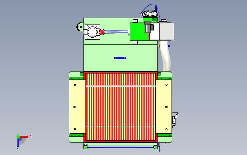 工业水洗设备 3D模型SolidWorks三维设计图ProE设计