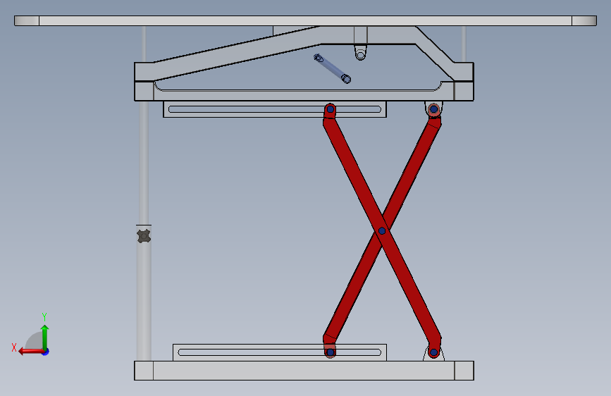 工作台高度调整机构 3D模型SolidWorks三维设计图