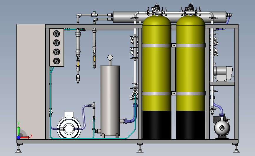 海水淡化机3D模型SolidWorks三维设计图
