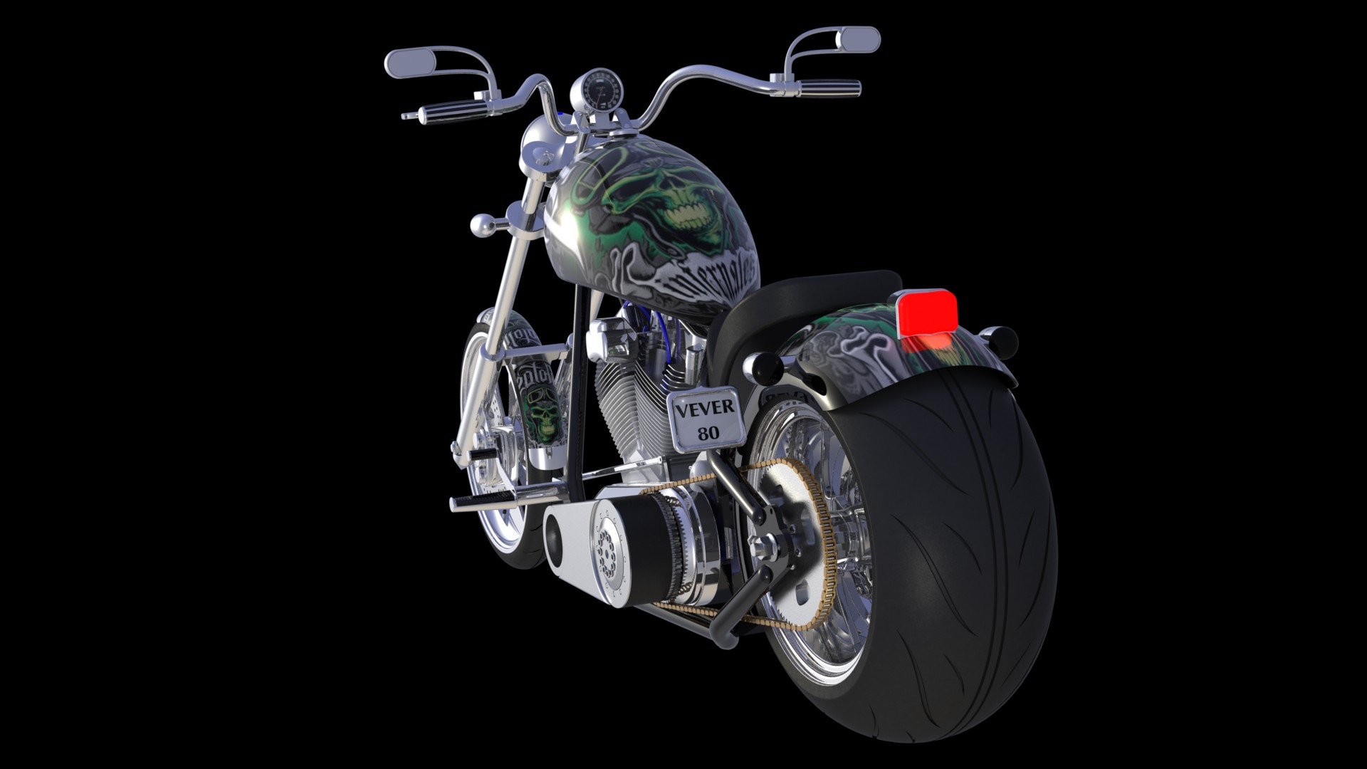 哈雷摩托 3D模型SolidWorks三维设计图