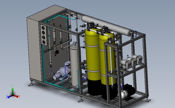海水淡化机3D模型SolidWorks三维设计图