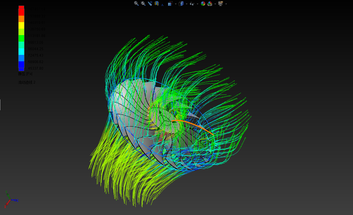 航空发动机的扇叶流体分析模拟3D模型SolidWorks三维设计图