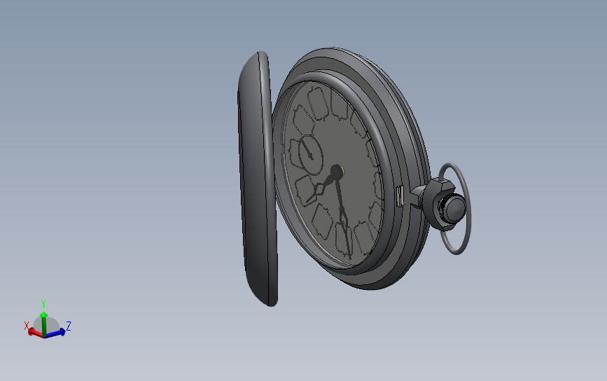 怀表 3D模型SolidWorks三维设计图