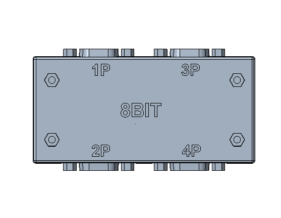 8位4P壳子 带编号 中间带立柱